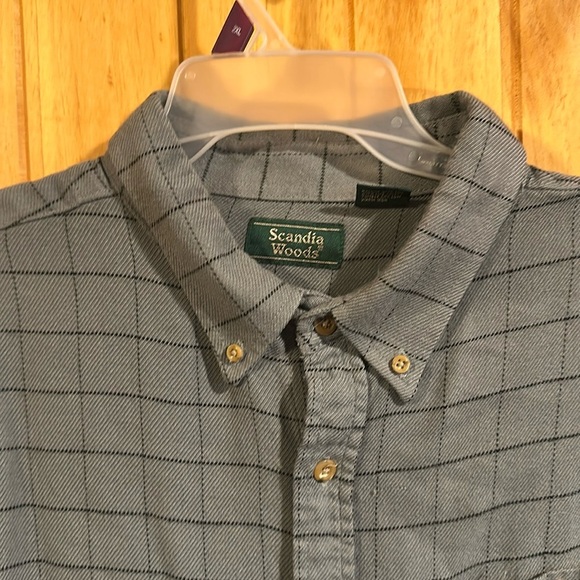 SCANDIA WOODS Men’s Gray Plaid L/S Button Down - Picture 1 of 5